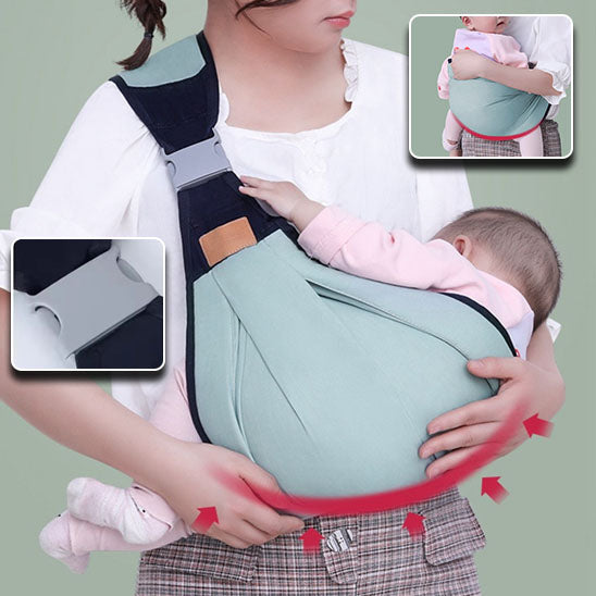 echarpe de portage position coucher contre maman